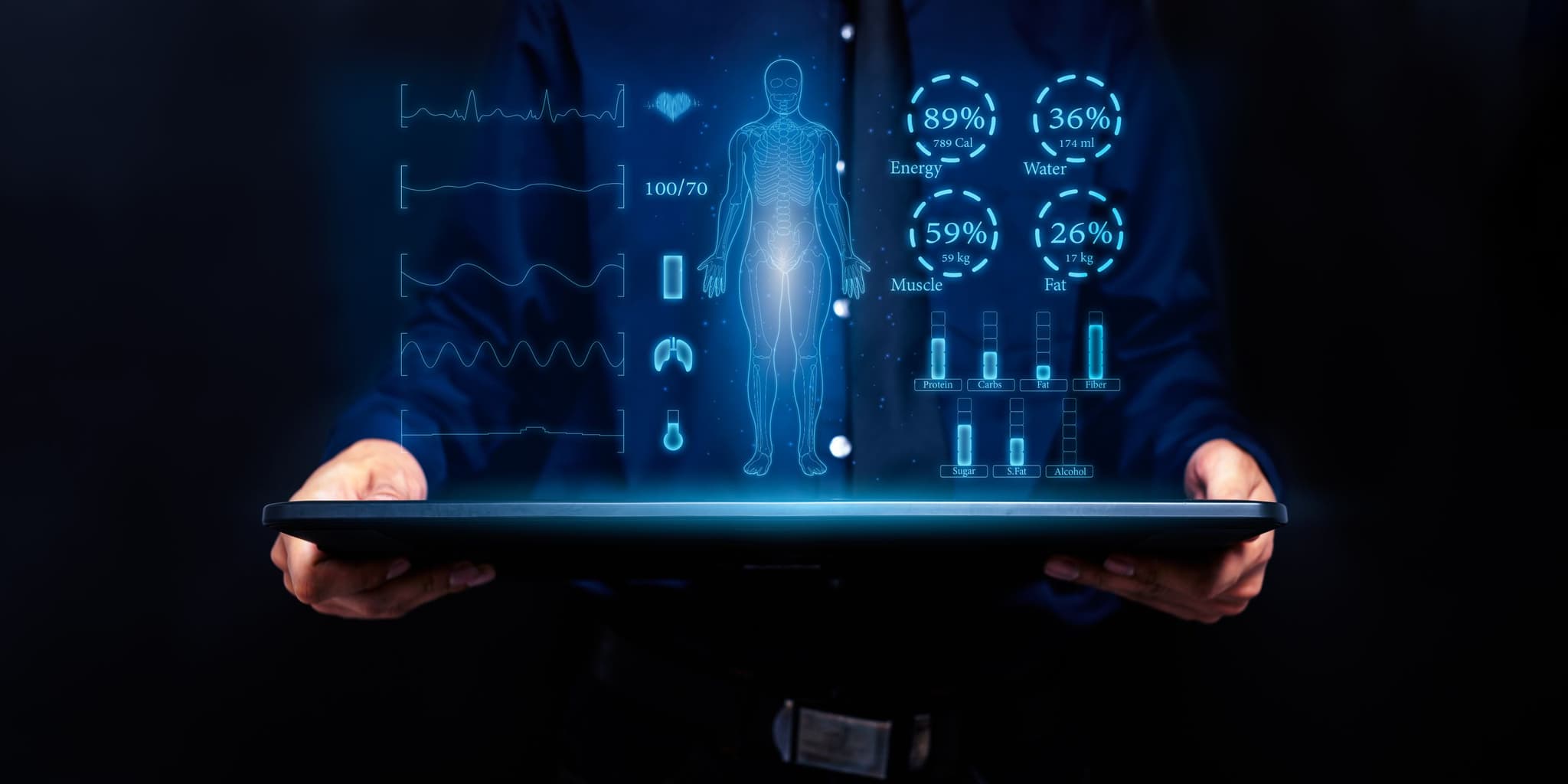 Laptop showing VDM Health platform